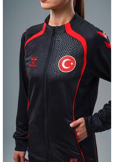Hummel Target Milli Takım Kamp Eşofman Üstü Kırmızı-siyah
