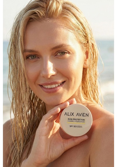Alix Avien   Yüksek Kapatıcı Waterproof Kompakt Fondöten SPF50 Light