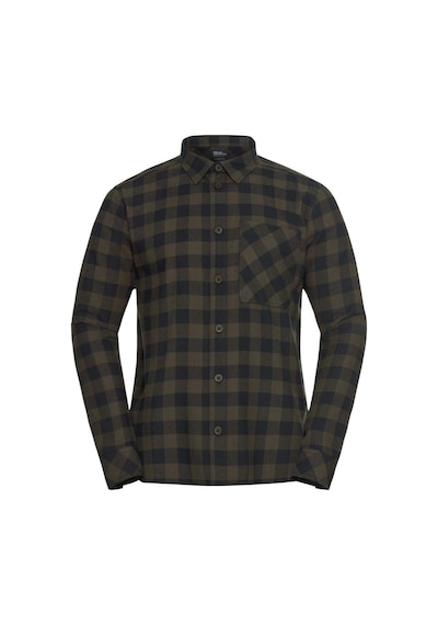 Jack Wolfskın Jack Wolfskin Lite Flannel Shirt Erkek Yeşil Gömlek T0328 Haki