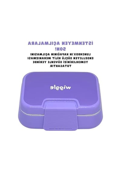 Tek Katlı Mor Paslanmaz Çelik 1030ml Lunchbox, 2 Bölmeli Sefer Tası