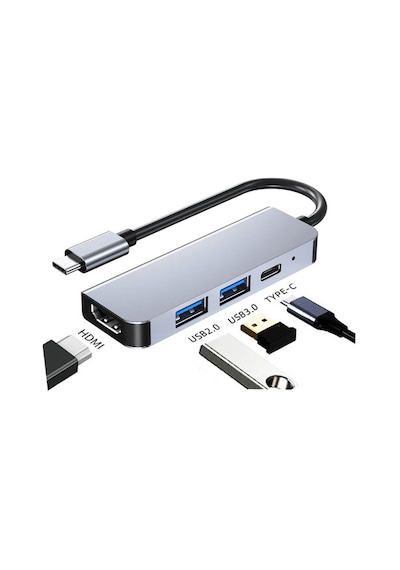 Type C To Hdmı 4k 30hz Kablo Usb 3 0 Hub Çoklayıcı Otg Usb C Dönüştürücü Adaptör