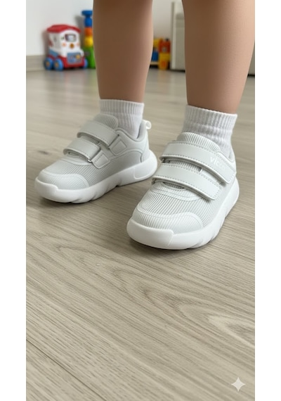 Vicco Yatu Cırtlı Hafif Rahat Çocuk Spor Ayakkabı Beyaz Beyaz