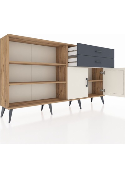 Arges Konsol 3 Raflı 2 Çekmeceli 2 Kapaklı 176x30x99 Çam-aytaşı/a Çam-aytaşı/antrasit Arges Konsol 3 Raflı 2 Çekmeceli 2 Kapaklı 176x30x99 Çam-aytaşı/a Çam-aytaşı/antrasit