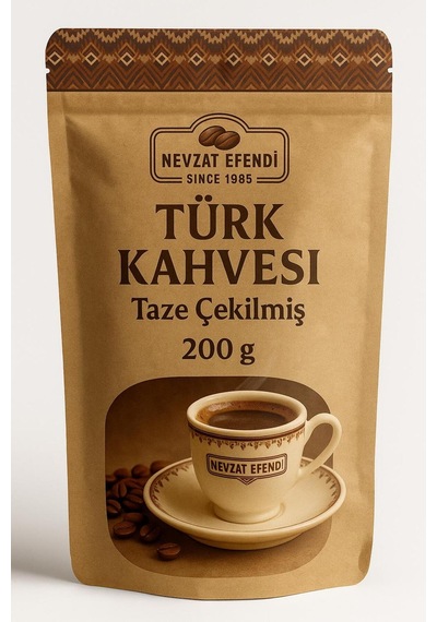 Nevzat Efendi Türk Kahvesi Brezilya Çekirdeğinden, 200 G Diğer
