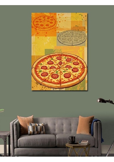 Kanvas Tablo Pizza Dilimi Ve Sanatsal Yaklaşım 100cmx140cm