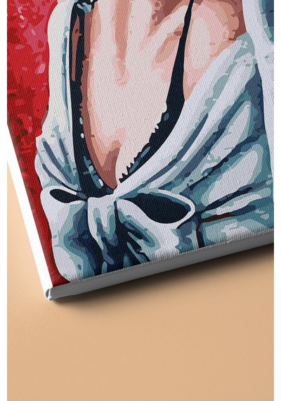 Webstyle Sayılarla Boyama Seti Kasnaklı Gül Şapkalı Kadın 60 X 75 Cm