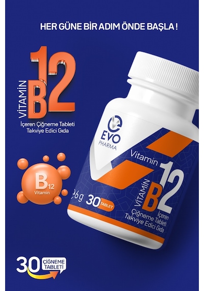Evo Pharma Vitamin B12 İçeren Takviye Edici Gıda 30 Tablet