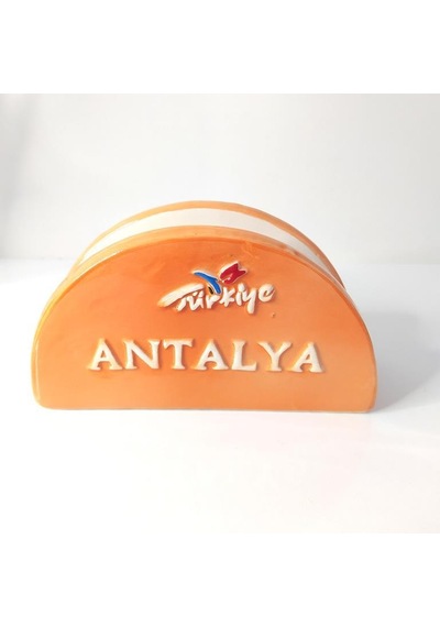 Otantik Peçetelik Antalya Kemer Temalı Seramik Peçetelik