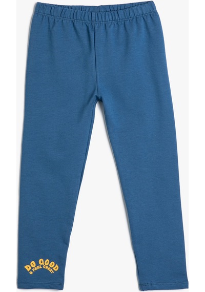 Koton Basic Jogger Eşofman Altı Beli Lastikli Pamuklu Baskı Detaylı Lacivert 4smb40030tk 4SMB40030TK701 Lacivert