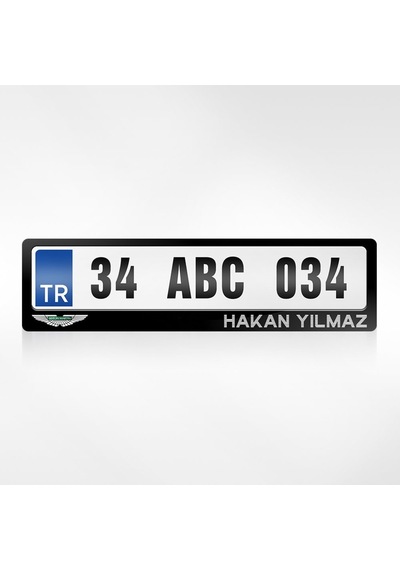 Kişiye Özel Isimli Aston Martin Logolu Plakalık 264845211