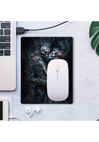 Sonictouch Karanlık İskelet Çift Kaydırmaz Gaming Oyuncu Dikişsiz Siyah Mouse Pad/ped 17x21cm