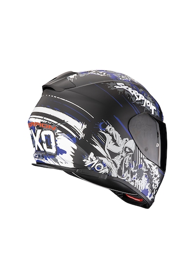 Scorpion Exo 491 Spector Kapalı Motosiklet Kaskı Mat Siyah Mavi Mat Siyah / Mavi