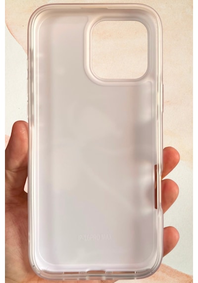 İphone 16 Pro Max Uyumlu İnci Işıltısı Fiyonk Taşlı Beyaz Silikon Telefon Kılıfı