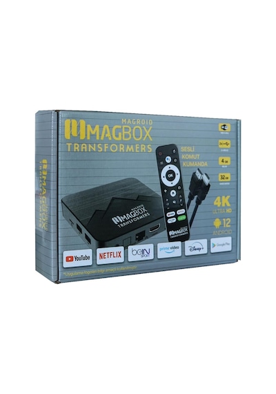 Magbox Magroıd Transformers 32 Gb Hdd 4 Gb Ram Bluetooth 5g Ses Komut Kumandalı Dahili Wifi Androıd Tv Box 26746-224014