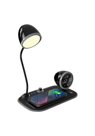S-link Sl-cw21 Siyah Telefon Uyumlu Fast Şarj 15w Ayarlanabilir Led Işıklı Masa Lambası Çok Renkli