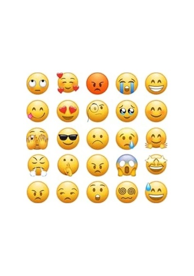 Karışık Emoji Sticker Seti, 960 Adet Duygu Ve Yüz İfadesi Açık Ahşap