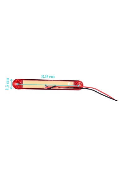 1 Adet Kırmızı Parmak Lamba 9 Led 12v 24v