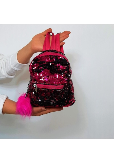 Fiyra Crn Fuşya Pullu Kız Çocuk Sırt Çantası 16cmx20cmx10cm Fuşya