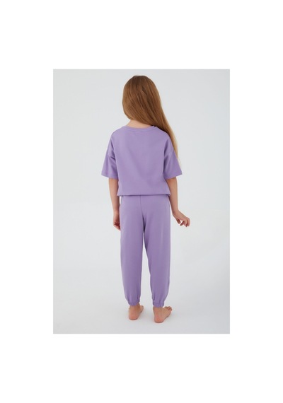 U.s. Polo Assn. Sea Blue Kırık Beyaz Kız Çocuk Kısa Kol Pijama Takım Lavanta