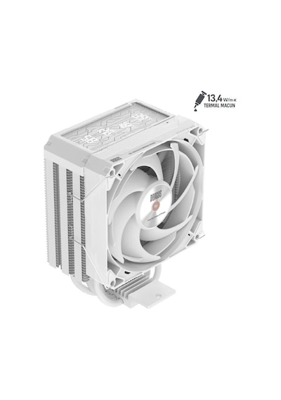 Dragos Dıgıtal Isı Göstergeli 4 Isı Borulu 3000rpm 220w Intel & Amd Beyaz Kule Tipi Cpu Soğutucu
