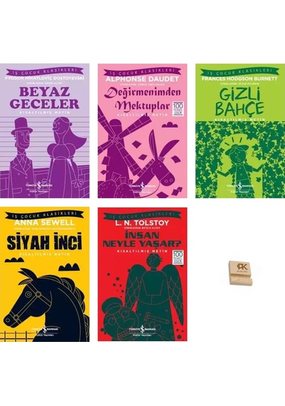 İş Çocuk Klasikleri 8-13 Yaş Beyaz Geceler Siyah İnci Gizli Bahçe İnsan Neyle Yaşar Değ. Mektuplar