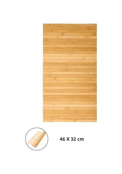 Katlanabilir Bambu Dikdörtgen Çok Amaçlı Koltuk Kolçak Üstü Bardaklık Ve Tepsi Supla - Doğal Ahşap Bambu 46x32 Cm Kolçak Tepsisi - Rahat Kullanım İçin Kaymaz Yüzey Tasarım 15cm
