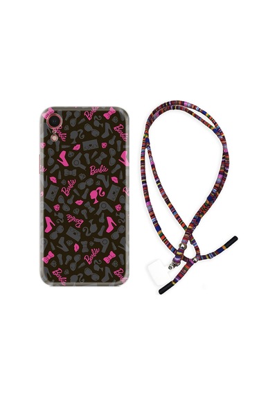 Apple Uyumlu iPhone XR Kılıf Rasta Boyun Askılı Barbie And Shoes 1413
