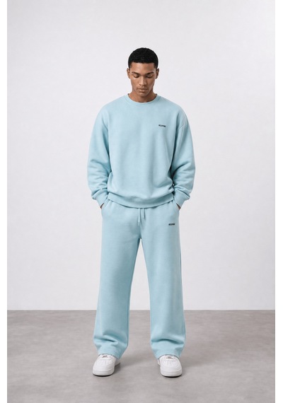 Erkek Respire Basic Oversize Sweatshirt Bebe Mavi