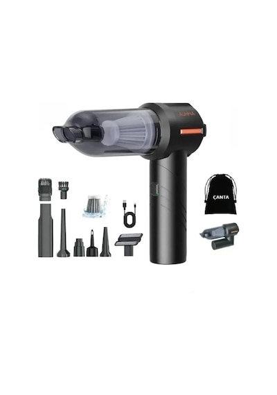 Auhma Ahv-06 16.000pa Katlanabilir 3 Kademeli Kablosuz Araç İçi Süpürge Profesyonel Ultra Çekim Güçlü Mini Ara Diğer