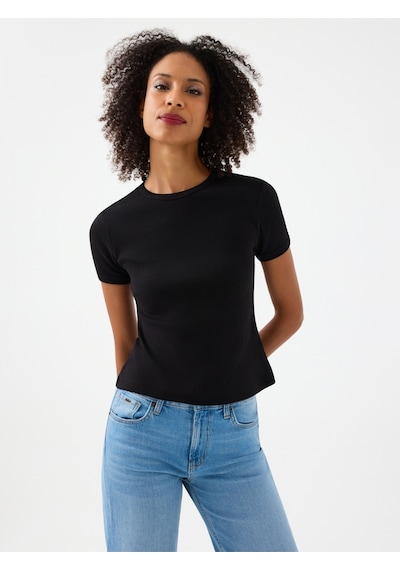 Fitted Kadın Tshirt K.kol Siyah