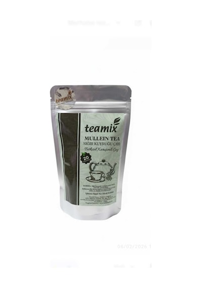 Mullein Tea Sığır Kuyruğu Bitkisel Karışımlı 20 Süzen Poşet Doypack Ambalaj