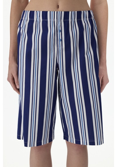 Penti Lacivert Vacation Striped Şort Pijama Altı