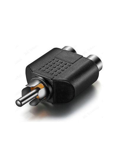 RCA Erkek to 2 RCA Dişi Ayırıcı Adaptör