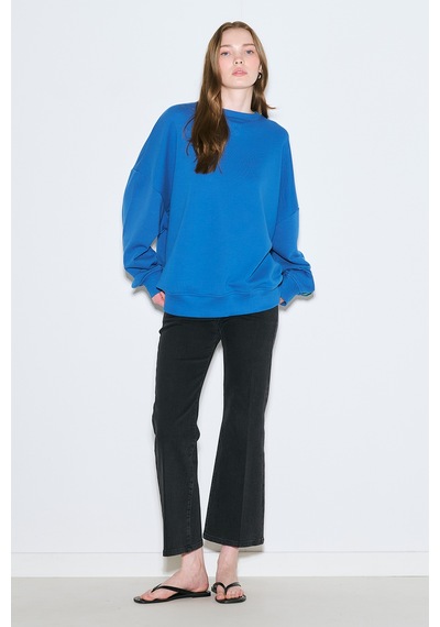 Manuka Oversıze Etiketli Sweatshırt Mavi Ss26swt00003-22