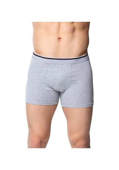 Sedef Yıldızı Erkek Likralı Boxer Gri Gri
