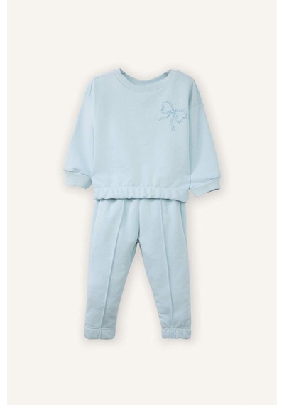 Defacto Kız Bebek Aplike 2li Takım Sweatshirt Eşofman Altı G8500a526spbe174 Mavi-be174 Defacto Kız Bebek Aplike 2li Takım Sweatshirt Eşofman Altı G8500a526spbe174 Mavi-be174