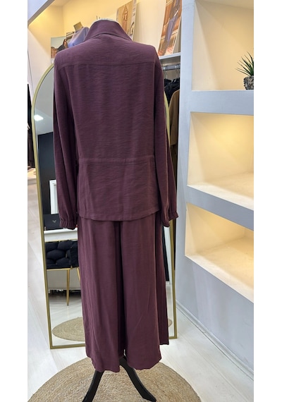 Nuss Pantolonlu Takım 1049 Bordo Bordo