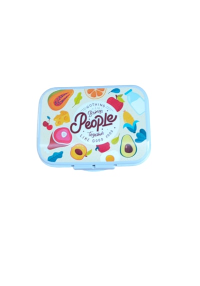 Onyx Good Food Desenli Kilitli Beslenme / Lunch Box - 1000 Ml Beyaz
