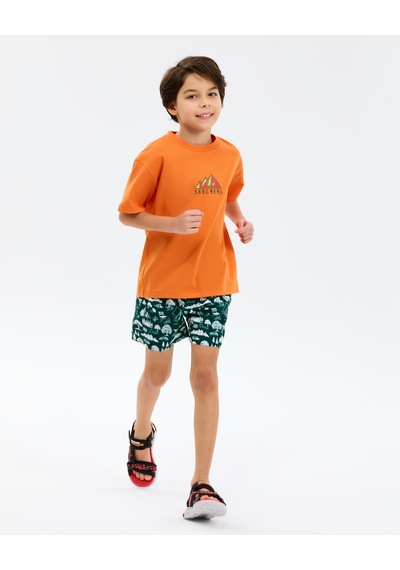 Skechers B 5 Inch Swimshort Büyük Erkek Çocuk Haki Deniz Şortu Sk2610071-4222 Haki