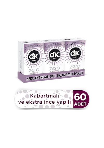 Okey Zero Extreme Prezervatif 60'lı