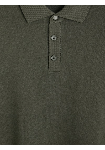 Lcwaıkıkı Classic Haki Polo Yaka Erkek Triko Kazak