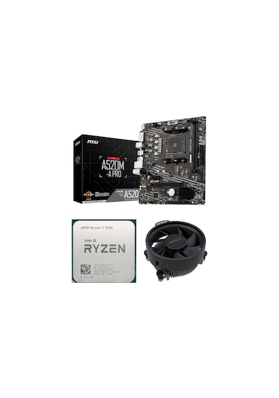 Msi A520m-a Pro Anakart Amd Ryzen 5 5500 İşlemci Amd Stok Fan