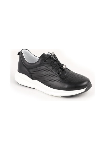 Libero L10.2219 Hakiki Deri Baskılı Ultra Hafif Eva Taban Kadın Casual Sneaker Ayakkabı Siyah