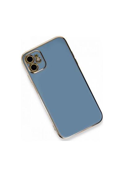 Apple Uyumlu iPhone 11 Kılıf Luxury Seri Kamera Korumalı Silikon Kapak Mavi
