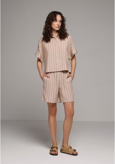 Colin's Colins Regular Fit Yüksel Bel Çizgili Kadın Açik Kahverengi Şort Cl1080405 Q1.v2 Lbr Light Brown Colin's Colins Regular Fit Yüksel Bel Çizgili Kadın Açik Kahverengi Şort Cl1080405 Q1.v2 Lbr Light Brown