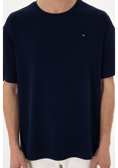 U.S. Polo Assn. Erkek Comfort Fit Bisiklet Yaka Lacivert Tişört 50307322-VR033