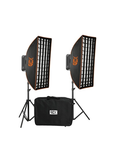Gdx Ml-200r Iı Rgb Sürekli Işık Seti 2 Li 200w Profesyonel Video & Fotoğraf Aydınlatma Kiti Softbox + Tripod + Çanta