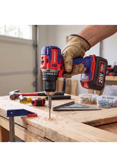 Workpro Wp390023 20volt 4.0ah Li-ion 65nm. Çift Akülü Kömürsüz Profesyonel Şarjlı Matkap