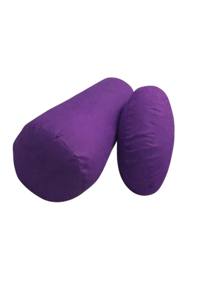 Yuvarlak Zafu Meditasyon Minderi & Bolster Minderi İkili Yoga Meditasyon Minder Seti Mor