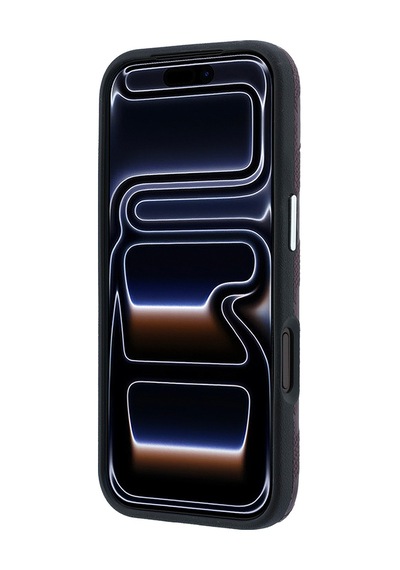 Apple iPhone 18 Pro Uyumlu Kılıf Karl Lagerfeld Lisanslı M-safe Özellikli Kl Yazılı Hot Stamp Kapak Bordo